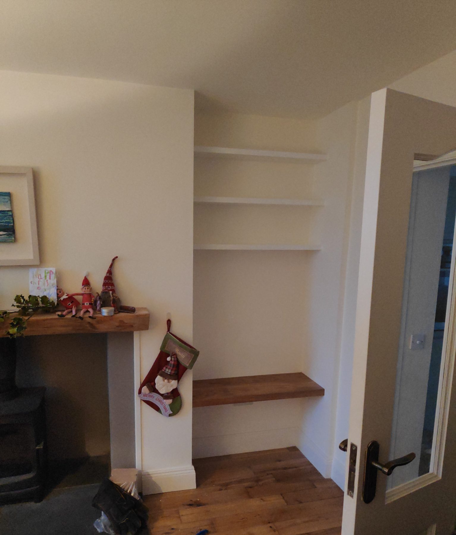 Alcove shelving (finished) - fitted by Kitchen Hero
