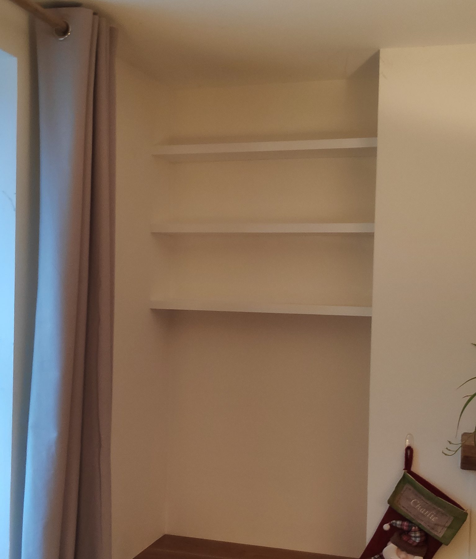 Alcove shelving (before) - fitted by Kitchen Hero