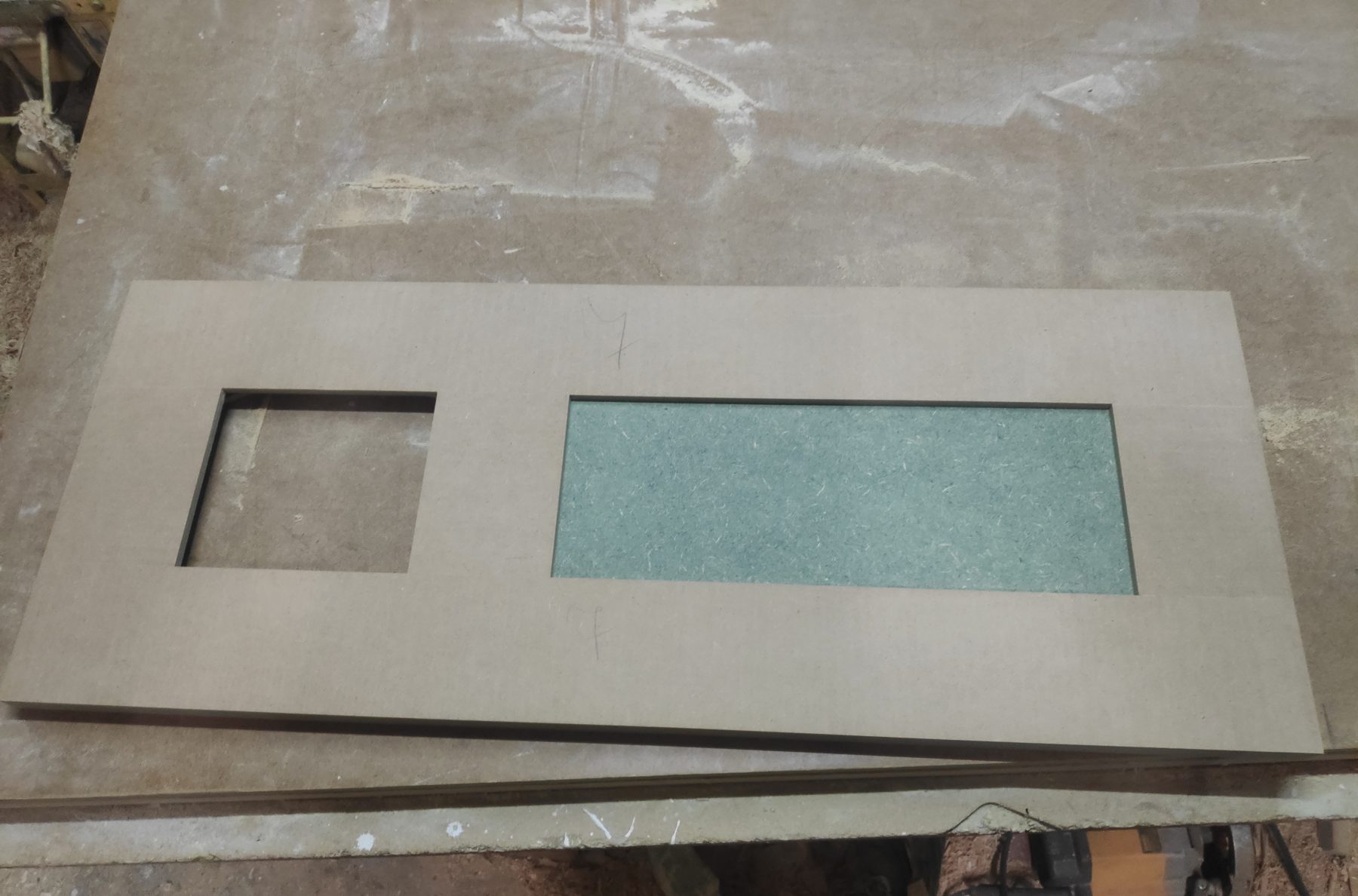 White shaker kitchen with a blue island (mid-fit) - fitted by Kitchen Hero