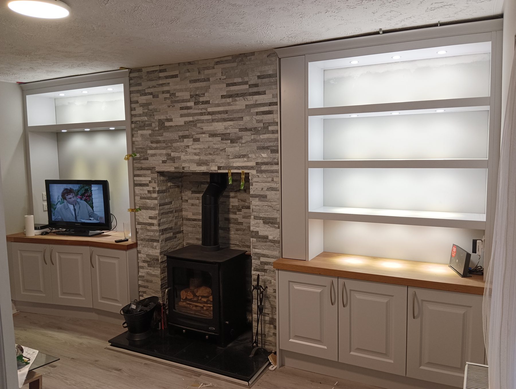 Lit dresser unit (finished) - fitted by Kitchen Hero