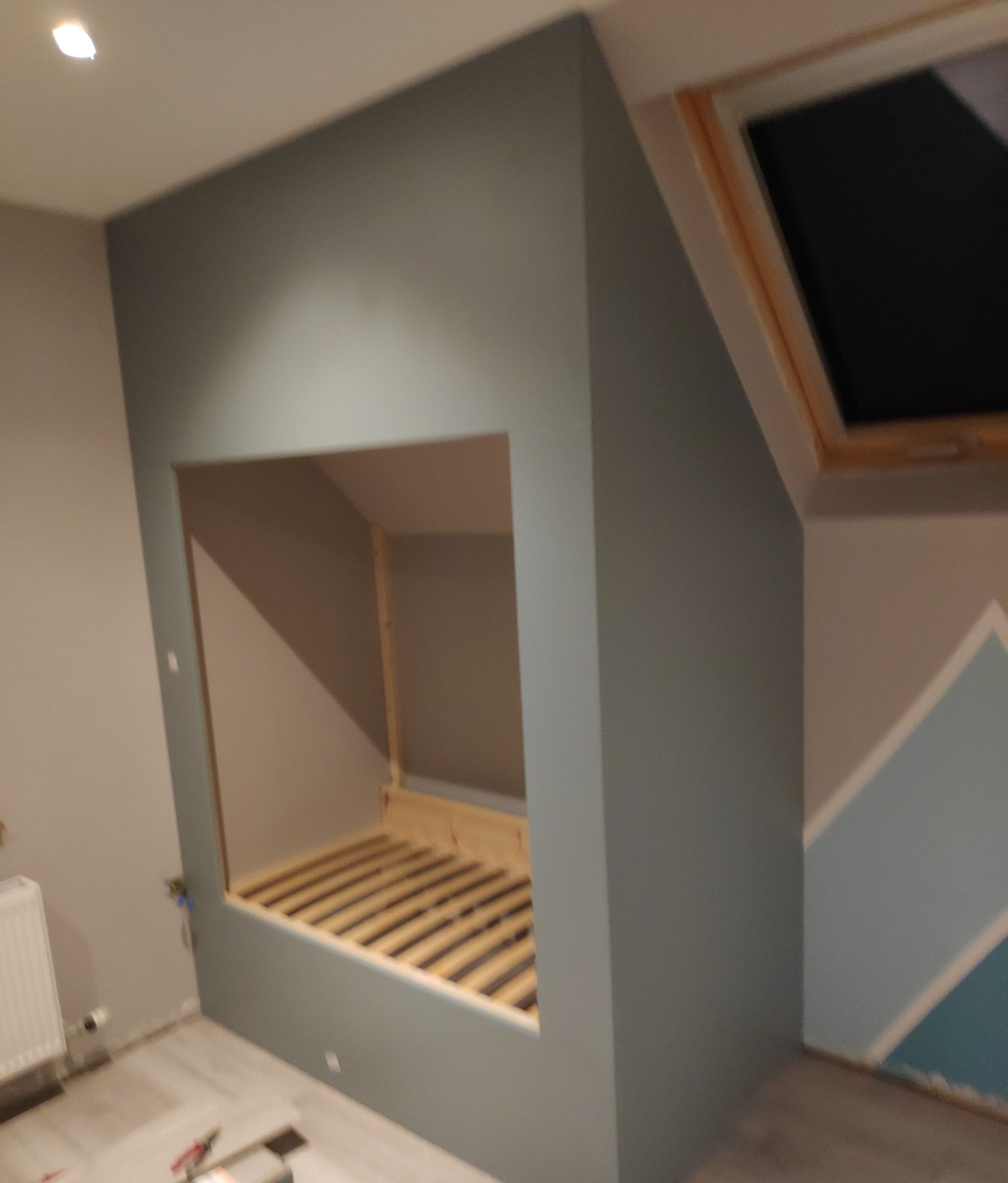 Stairwell boxing in an attic room (finished) - fitted by Kitchen Hero