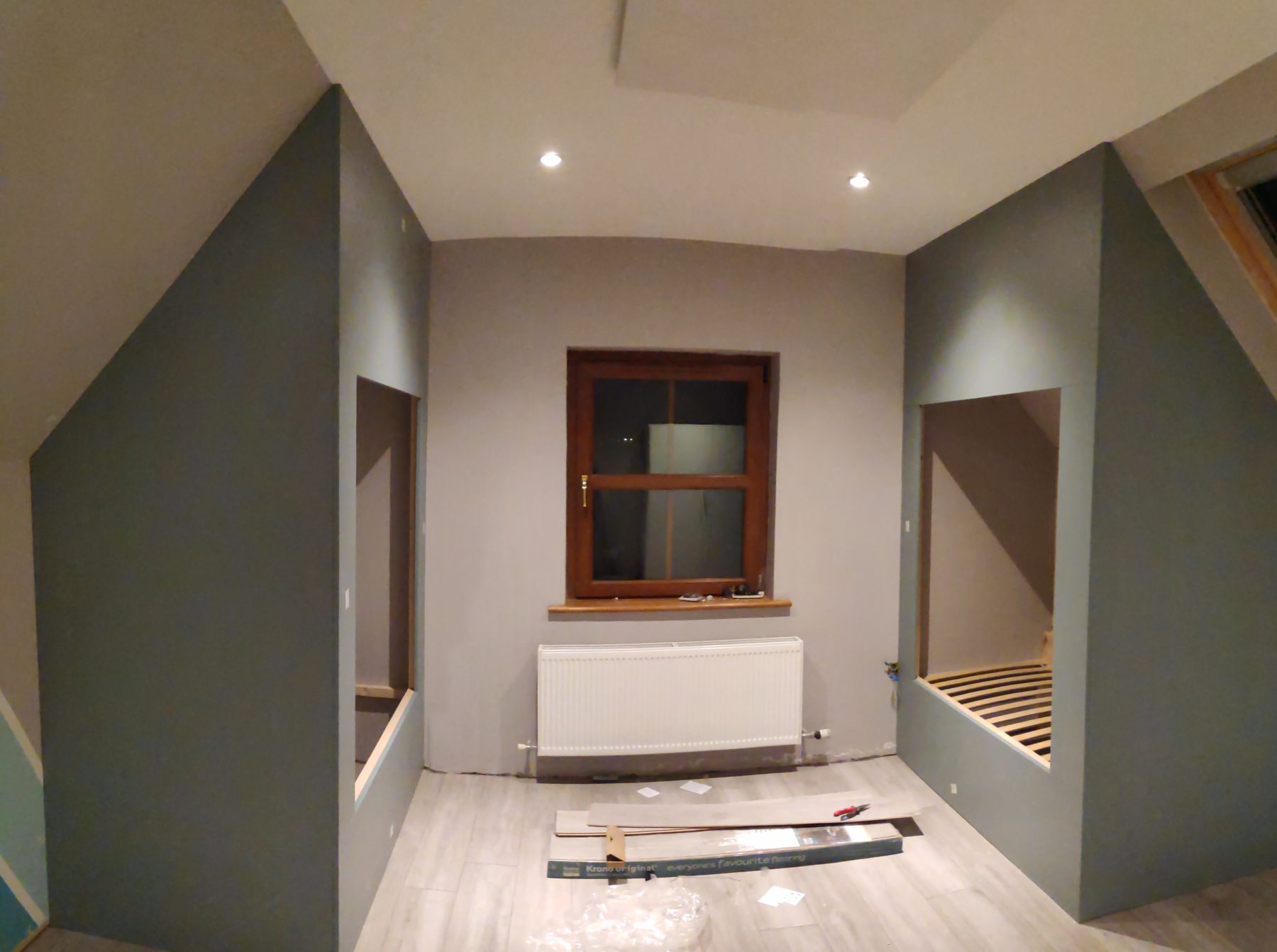Stairwell boxing in an attic room (finished) - fitted by Kitchen Hero