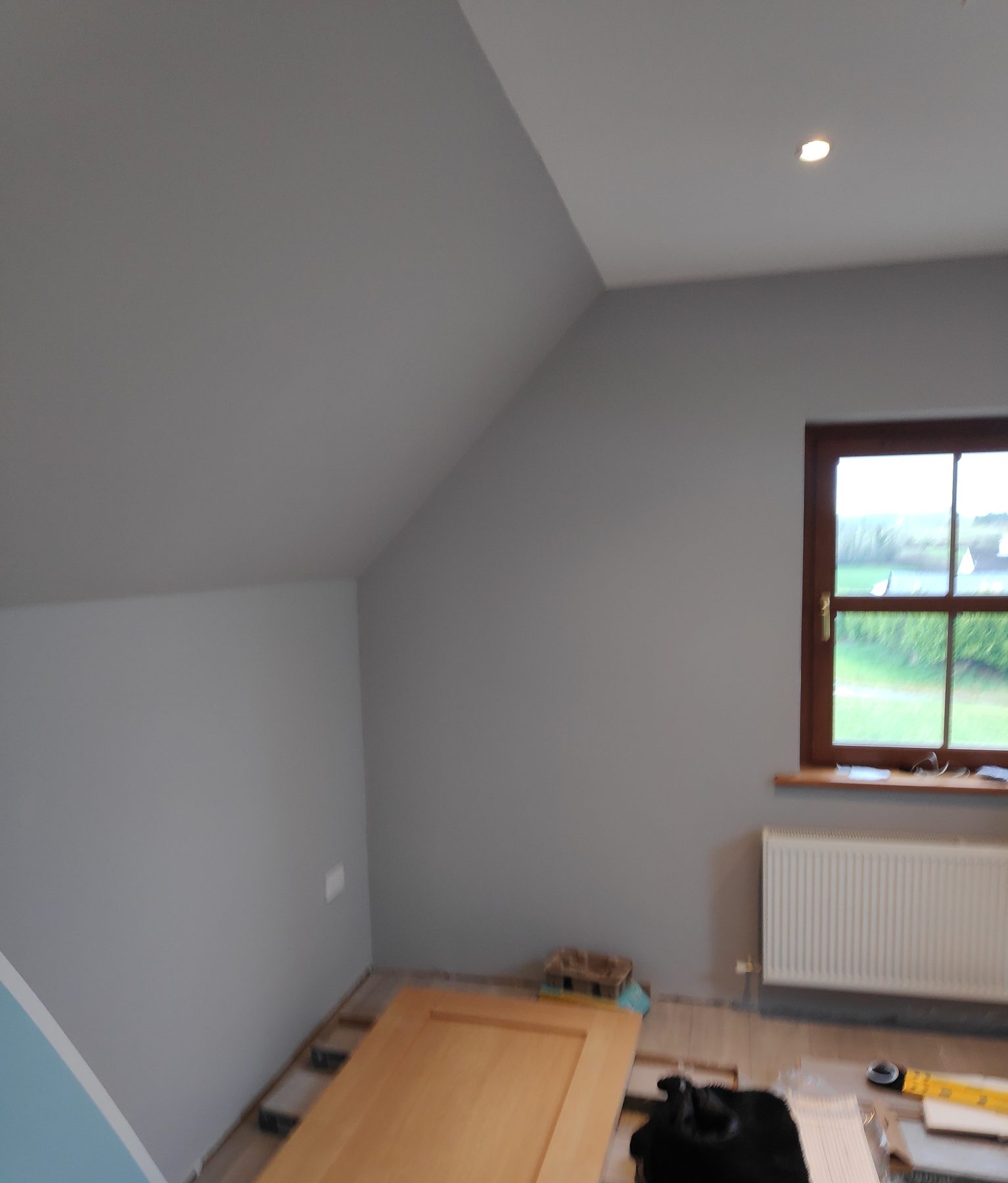 Stairwell boxing in an attic room (before) - fitted by Kitchen Hero
