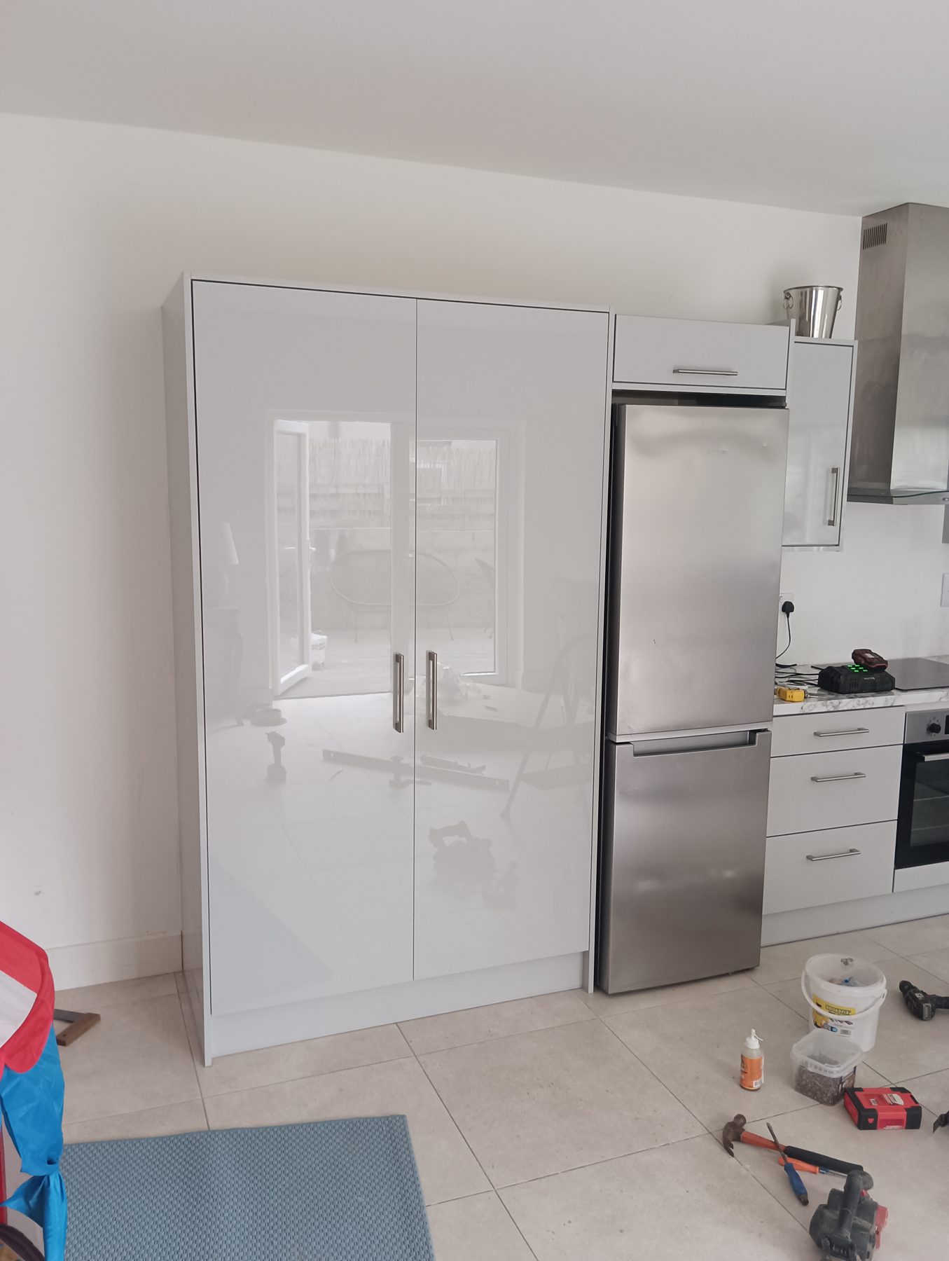 White gloss larder (finished) - fitted by Kitchen Hero