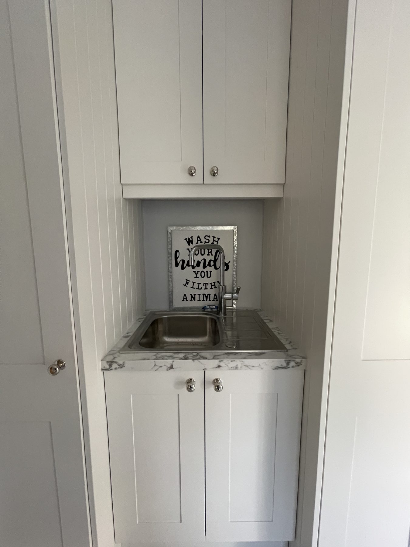 White utility room (finished) - fitted by Kitchen Hero